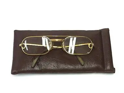$398.80 • Buy Cartier Eyeglasses Mens Glasses Gold Frame Gold Frame Silver13cm Boy Accessories