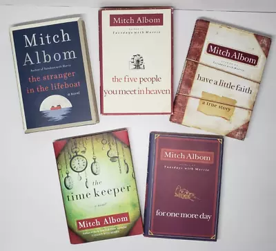 Mitch Albom 5 Book Lot - Time Keeper -Have Little Faith -One More Day - Lifeboat • $13.99