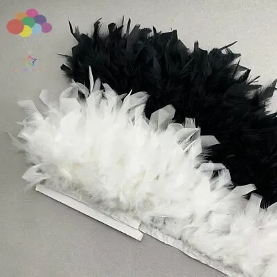 40 Color 2 Meters 10-15cm Fluffy Turkey Feathers Decoration Trims Marabou Plumas • $2.99