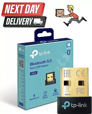 TP-Link Nano USB Bluetooth 5.0 Adapter Multiple Devices Long Excellent Quality • £32.99