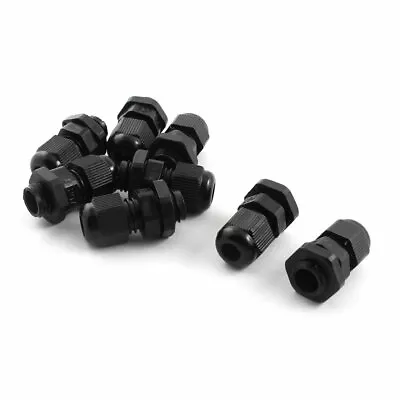 30 Pcs PG7 Waterproof Connector Gland Black For 4-7mm Diameter Cable • $6.82