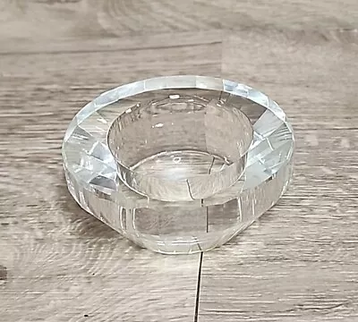 Vintage Oleg Cassini Signed Crystal Votive Candle Holder  • $20