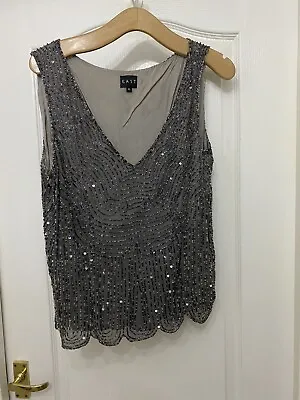 East Beaded Top Size 16 • £9.99