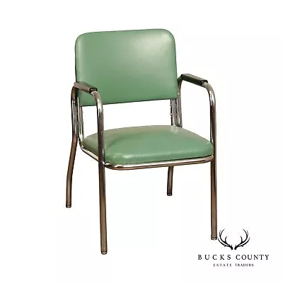 Mid Century Modern 1950's Chrome And Vinyl Armchair • $265