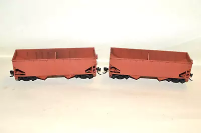 HO Scale Athearn Unlettered 2 Bay Coal Hopper Car Train Lot Set Of 2 • $7.50