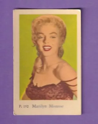 1958 Dutch  P  Set #192 Marilyn Monroe • $1.99