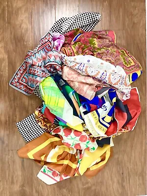 Vintage Lot Of 26 Designer & Classic Scarfs By Vera Oscar De La Renta Echo • $35