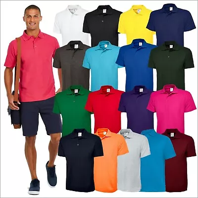 Uneek New Mens & Womens Classic Polo Shirt Casual Sports Size XS - 6XL Poloshirt • £6.09