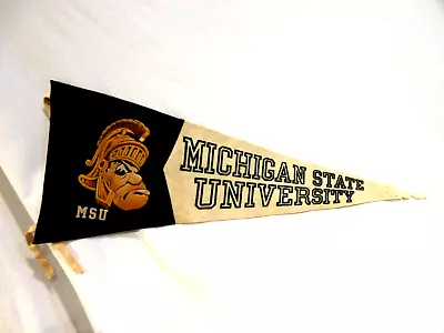 Vintage 1950's Michigan State University-Sparty Full Size Wool Pennant • $39.99