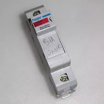 Hager L118oo 010141 30 Amp 240V AC Single Pole HRC Fuse Carrier 30A Carrier Only • £4.50