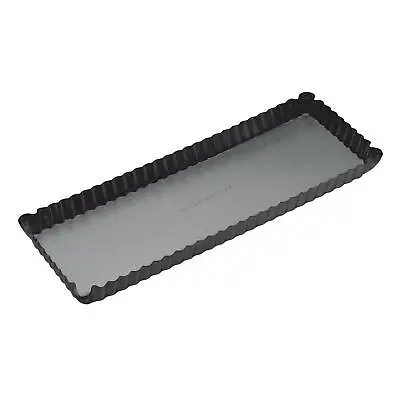 MasterClass Non-Stick Loose Base Rectangular Fluted Flan Tin • £20.09