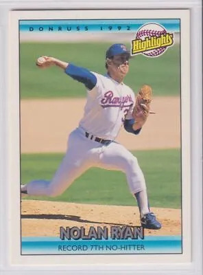 $1.99 • Buy Nolan Ryan 1992 Donruss Highlights #154 Rangers {0123