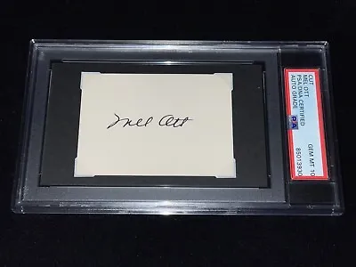 Mel Ott Signed Cut PSA Slabbed Auto Grade 10 New York Giants Baseball HOF BOLD! • $1999.99