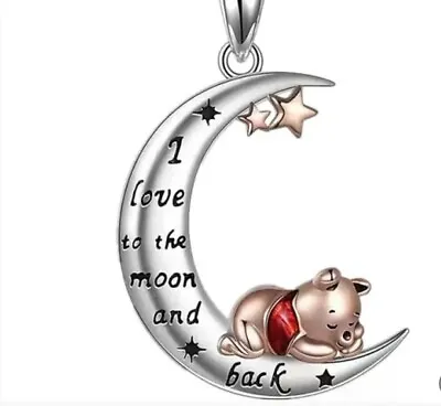 Winnie The Pooh Necklace “I Love You To The Moon And Back”   • $4.99