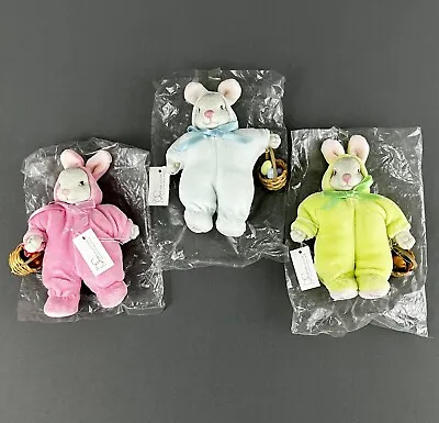 $59.99 • Buy Department 56 Porcelain And Plush Easter Bunny W Basket 6 In Lot Of 3 New W Tag