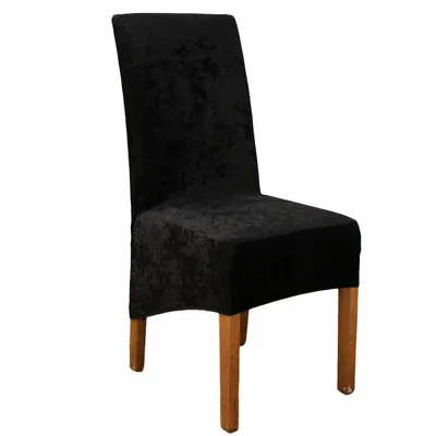 Crushed Velvet Dining Chair Covers Slip Stretch Protective Slipcover Party Decor • £6