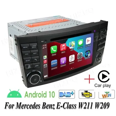 Android 10 Car Radio For Mercedes Benz E-W211 CLS500 Carplay GPS Nav Stereo DAB+ • $199.65