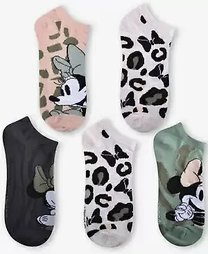 MINNIE MOUSE Disney Womens No Show Socks 5 Pair Pack PLANET SOX $15 - NWT • $5.99