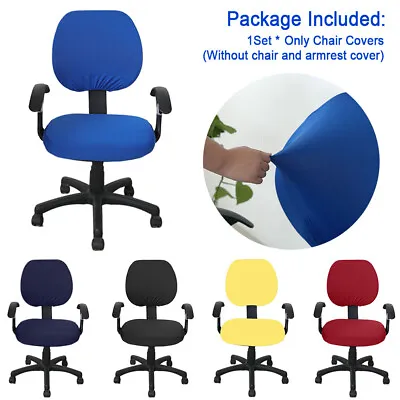 $13.99 • Buy Elastic Stretch Slipcover Split Computer Office Chair Cover Seat Cover Universal