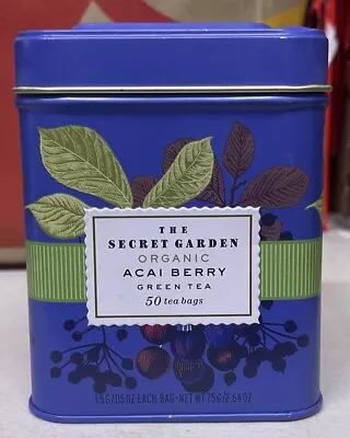 The Secret Garden Tea Empty Tin Box Purple Storage • $9.99