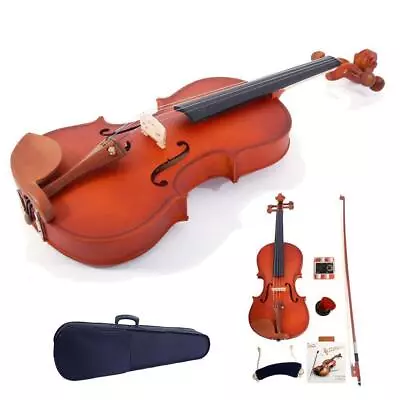 Glarry 4/4 3/4 1/2 1/4 1/8 Size Acoustic Violin Fiddle With Case Bow Rosin • $56.99