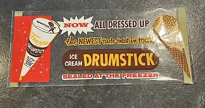 Vintage Drumstick Ice Cream Advertising Window Display Sign Sticker • $9.99