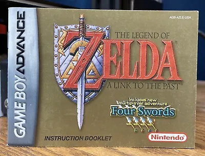 Legend Of Zelda: A Link To The Past (Game Boy Advance GBA 2002) ☆ MANUAL ☆ • $13