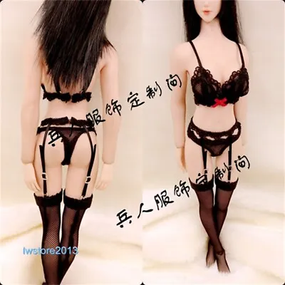 1:6 Black Suspender Stockings Lingerie Clothes For 12  Female PH TBL Figure Body • $44.15