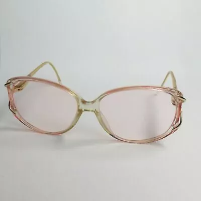 Marchon Marcolin MOD 1208 Pink Eye Glasses Made In Italy Modern Slim Oversized • $42.13