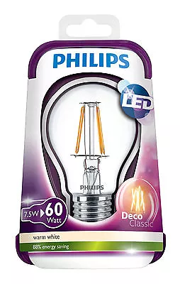 Philips LED Deco Classic 7.5W (60W) Bulb E27 Warm White Vintage Edison Stye • $22.34