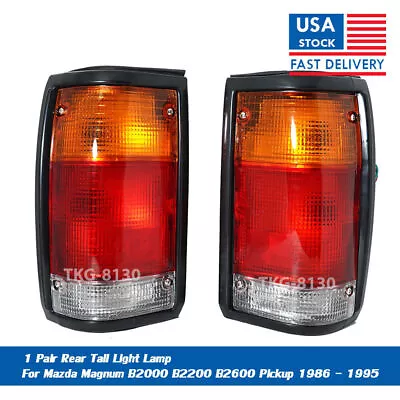 1 Pair Rear Tail Lights Fit Mazda Magnum B2000 B2200 B2600 Pickup 1986-1993 • $88.79