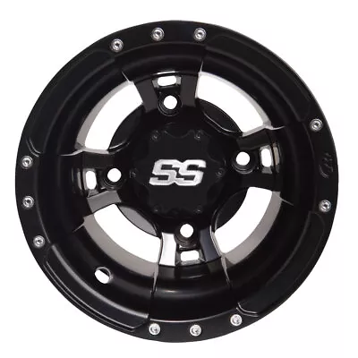 4/115 ITP SS112 Alloy Sport Wheels  Black For YAMAHA RAPTOR 350 2004-2013 • $120.12