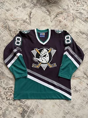 Vintage Anaheim Mighty Ducks Teemu Selanne Starter NHL Hockey Jersey Large • $175