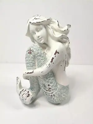 Architectural Salvage Mermaid Statue Lady Beach Ocean Nautical Figure VTG-White • $25.88