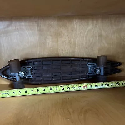 Vintage California Free Former Brown ￼Plastic Skateboard CF-26 Split Fish Tail • $29