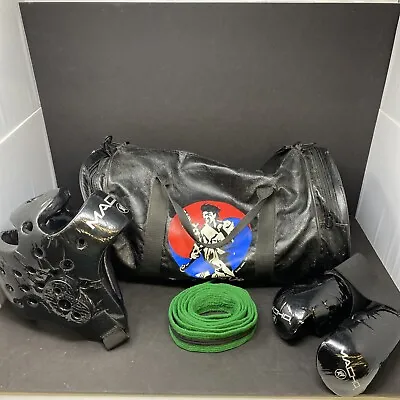 Youth Large Macho Sparring Pads Set HeadgearGlovesTang Soo Do Bag Martial Art • $23.76
