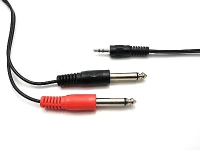 £9.11 • Buy 1.2m 6.35mm MONO Jack Y Splitter Cable Lead 1 To 2 X Plug Guitar Amp 6.3mm 1/4 
