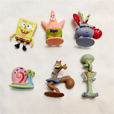 £8.15 • Buy 6pc/Set SpongeBob Figures Cartoon Action Figures Toy Kids Gift Cake Decoration.