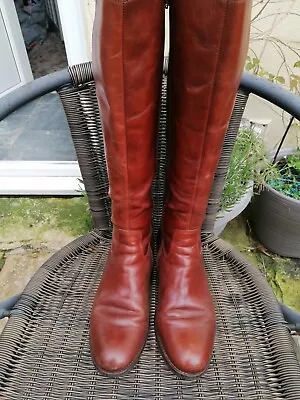 Dark Tan Gabor Boots Size 5.5 Slim Leg • £30