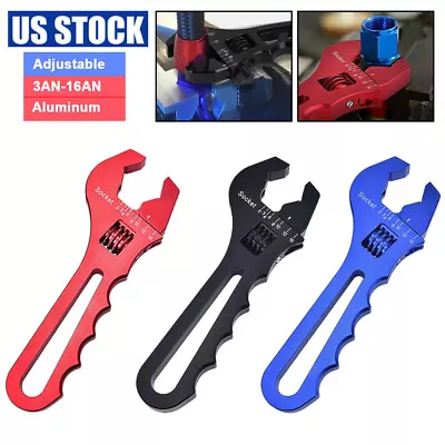 Adjustable Wrench 3AN-16AN Aluminum Spanner Tool For Hose End Fitting Hose Line • $9.99