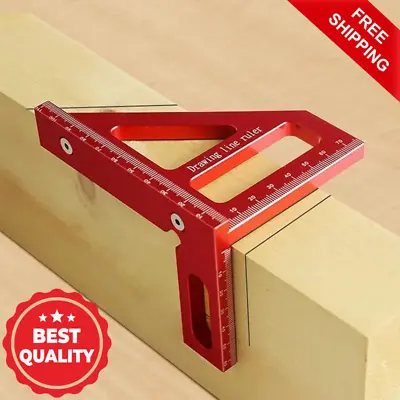 Carpenter Square -Woodworking Square Protractor Aluminum Miter Triangle Ruler 3D • $11.99