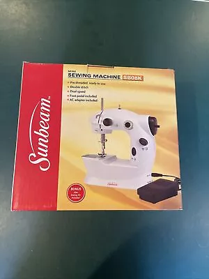 Sunbeam White Mini Sewing Machine With Foot Pedal Model SB08K White NEW • $17.99