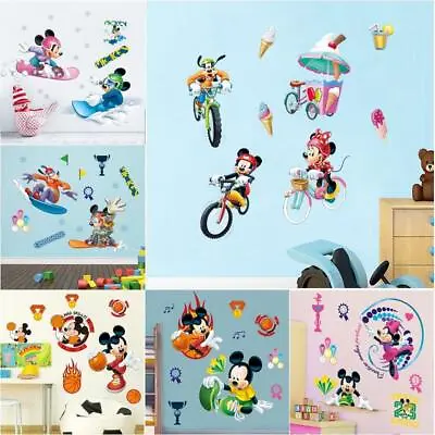 Minnie Wall Stickers Mickey Kids Nursery Room Mouse Vinyl Home Decor Baby Decals • $8.99