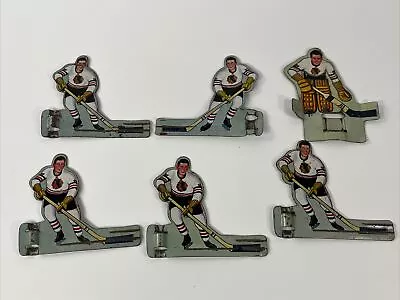 Hockey Table Player Metal Chicago Blackhaws NHL Team Set Of 6 Vintage • $36.34
