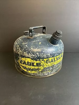 VINTAGE EAGLE GAS CAN 2 1/2 Gal GALLON METAL MODEL 402 GALVANIZED • $45