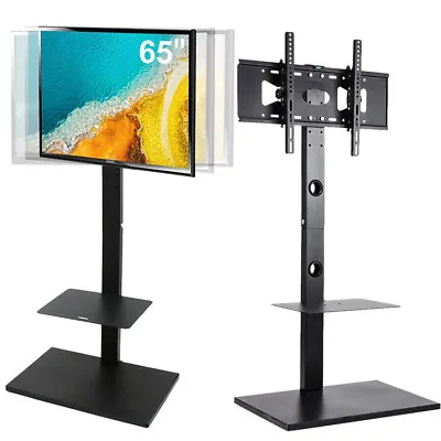 Rolling TV Stand Mobile TV Cart Swivel For 32-65 Inch LED LCD OLED Plasma Screen • £59.97