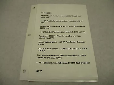 90-899698002 Engine Harness Wiring Diagram For 2002-2005 Mercury 115 EFI 4-Strok • $12.70