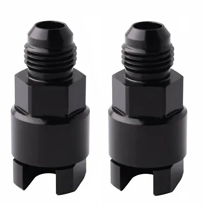 2 X 6AN To 3/8  Feed EFI Fuel Rail Line Fitting Adapter Quick Disconnect Push On • $12.99