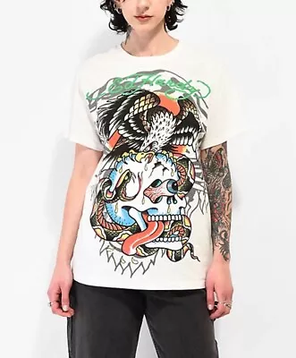 Ed Hardy Shirt Mens Large Graphic Eagle Layered Tiger Battle Skull Tee NWT NEW • $34.99