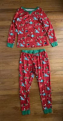 Women’s WONDERSHOP Dinosaur Christmas Pajamas Set Size Medium Matching Family • $20